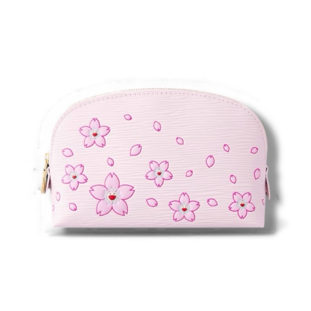 🆕💞LV x MURAKAMI Epi-Grained Leather Cosmetic Pouch Cherry Blossom • SAKURA PINK - Picture 12 of 13